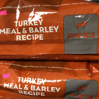 40lb Nutri Source Choice Turkey Meal & Barley Dog Food